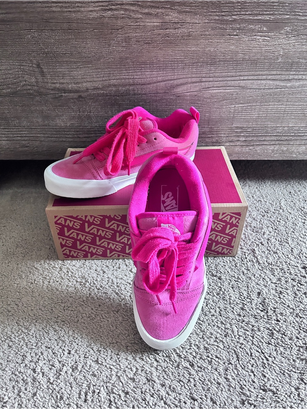 Vans Knu Skool Pink Glo Low-Top Sneakers